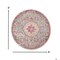 Homeroots 4 ft. Round Gray & Pink Medallion Area Rug 385520 - alternate 4